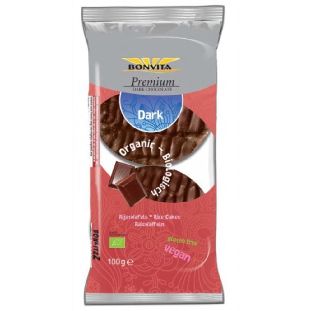 BONVITA Ρυζογκοφρέτα με μαύρη σοκολάτα ΒΙΟ 100gr