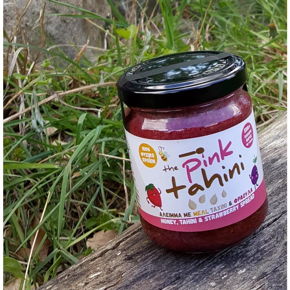 Pink Tahini! Μέλι με ταχίνι & φράουλα 220γρ.