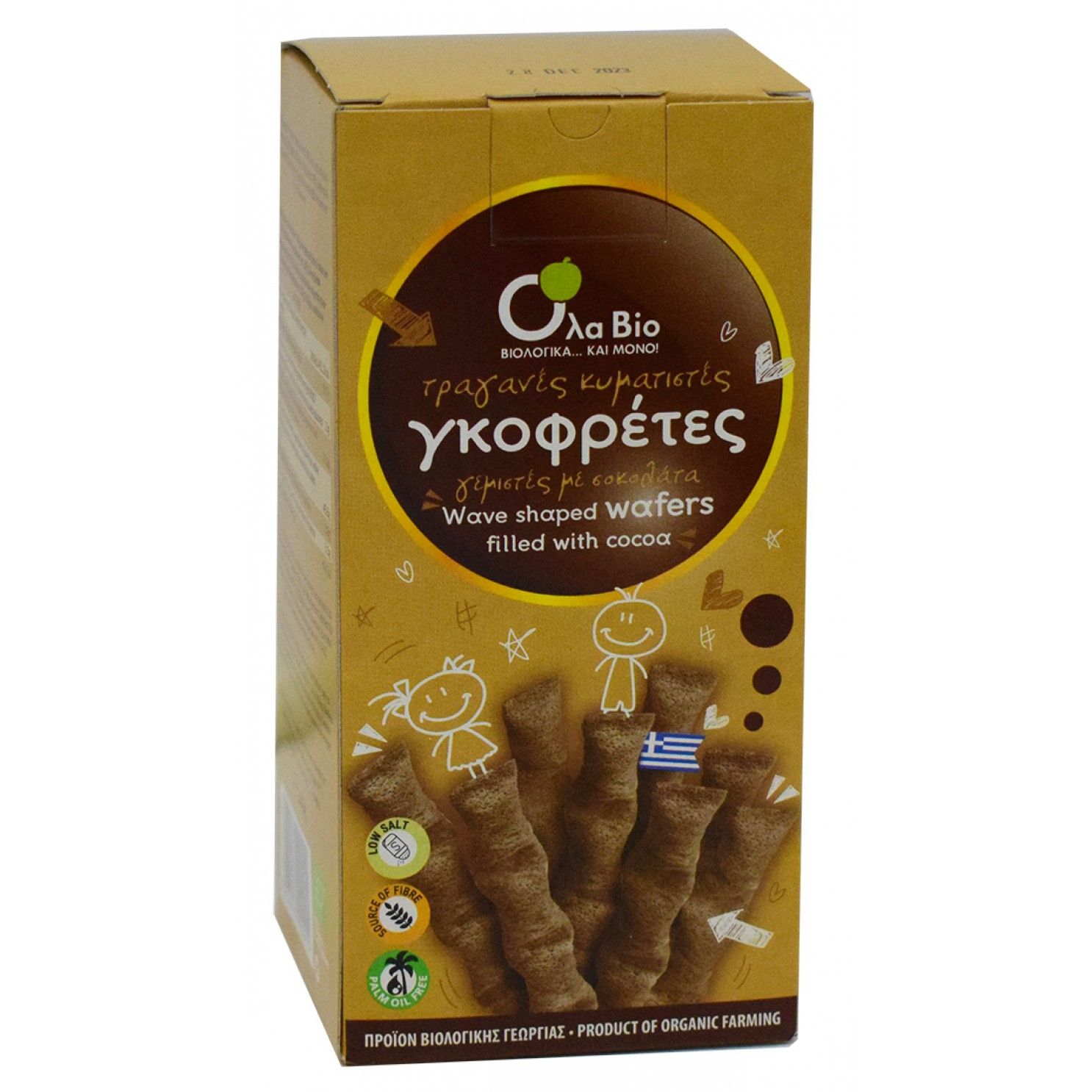 ΓΚΟΦΡΕΤΕΣ ΓΕΜΙΣΤΕΣ ΜΕ ΣΟΚΟΛΑΤΑ  (ΠΟΥΡΑΚΙΑ) ΒΙΟ 140gr