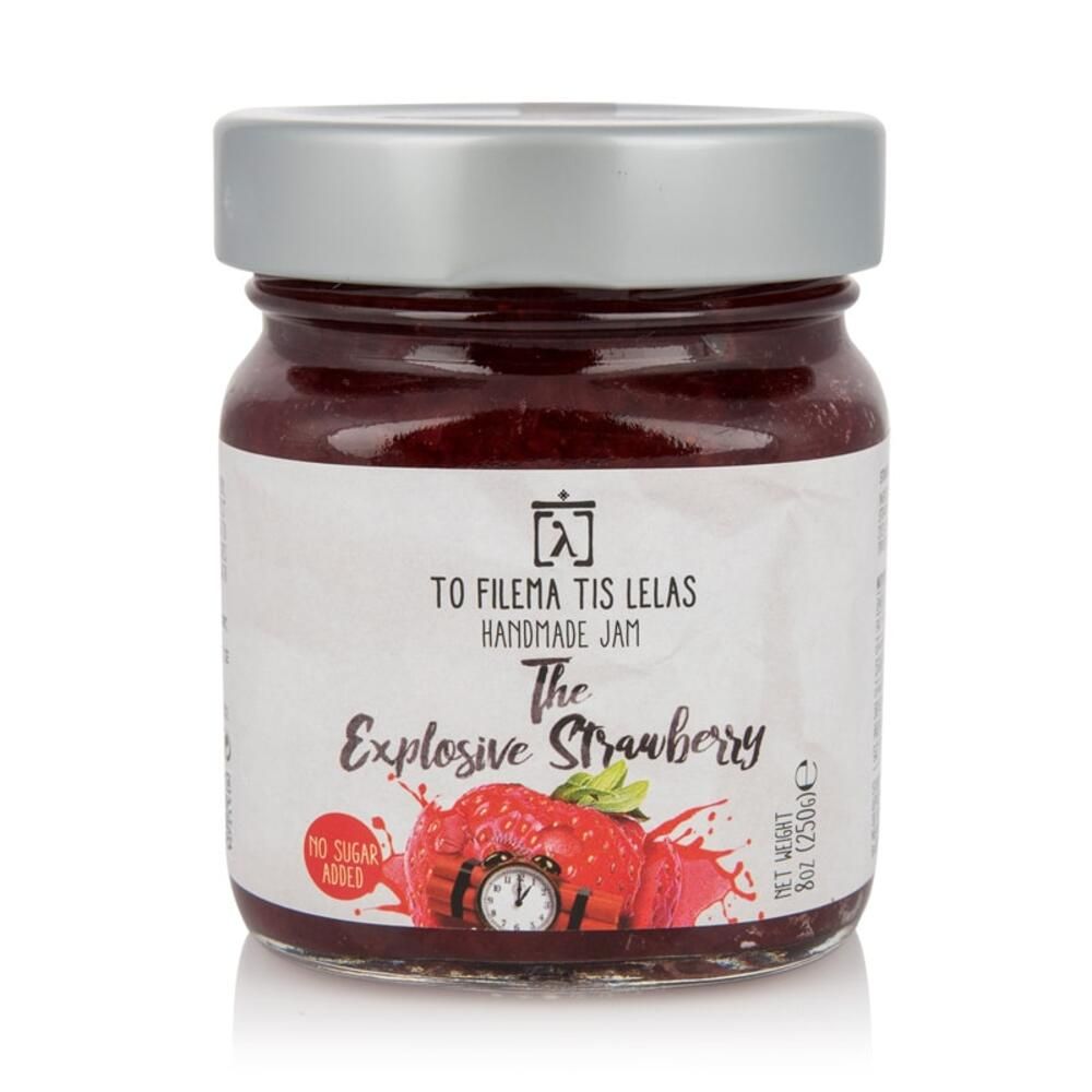 Μαρμελάδα Φράουλα Χωρίς Ζάχαρη 'Το Φίλεμα της Λέλας' 240γρ.