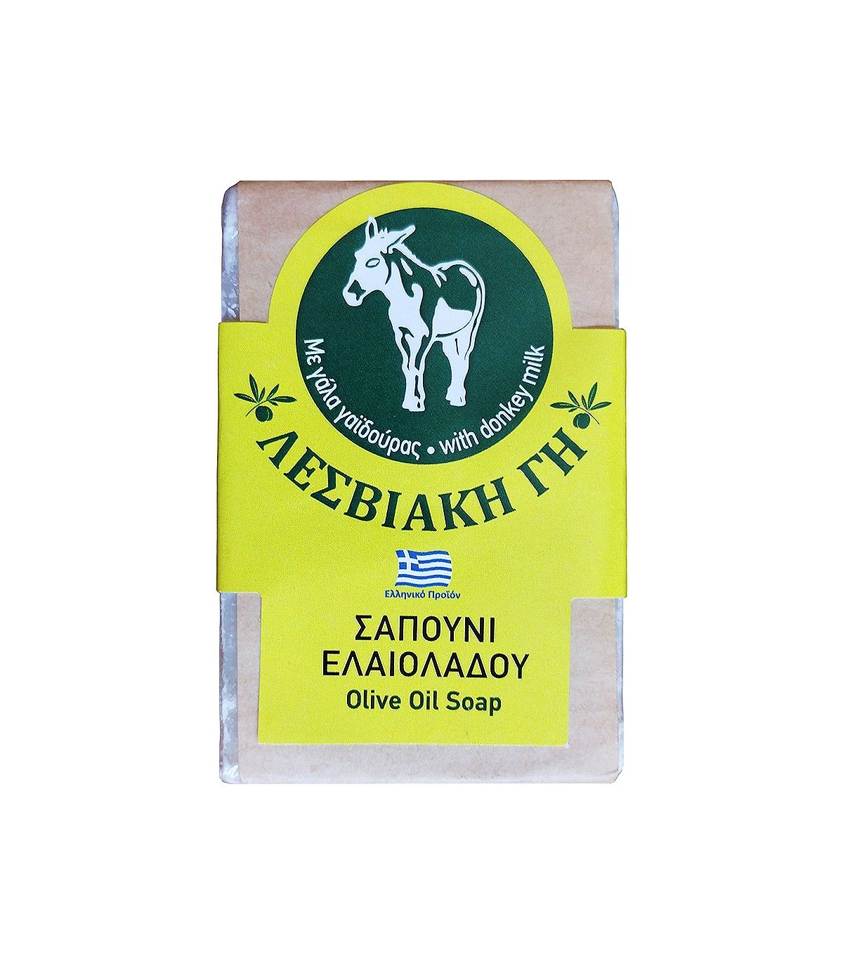 Λεσβιακή Γη Σαπούνι Ελαιολάδου με Γάλα Γαϊδούρας 100gr