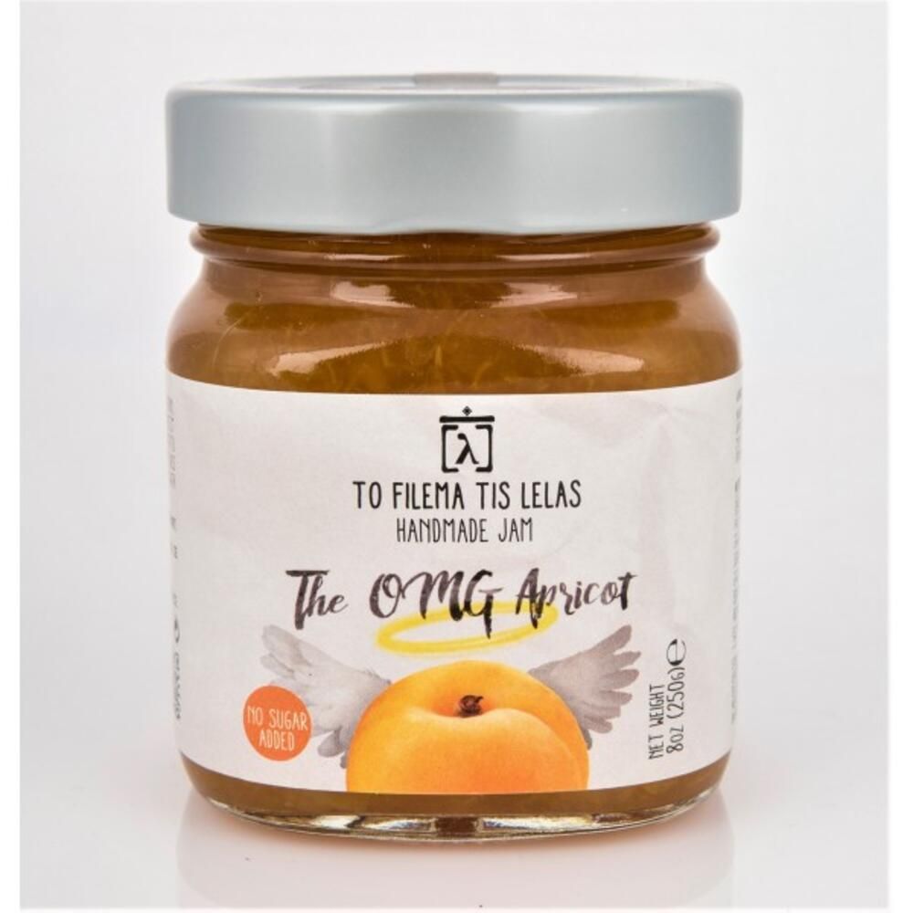 Μαρμελάδα Βερίκοκο Χωρίς Ζάχαρη 'Το Φίλεμα της Λέλας' 250γρ.